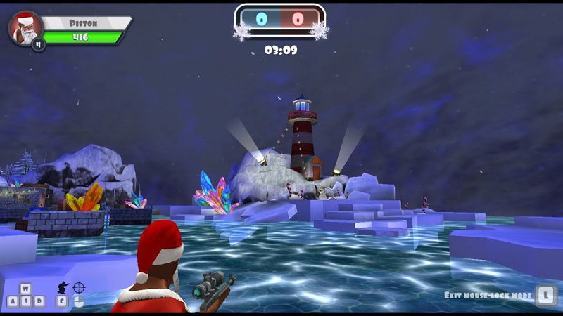 Game bắn súng Ông Già Noel vui nhộn giải trí mùa lễ hội